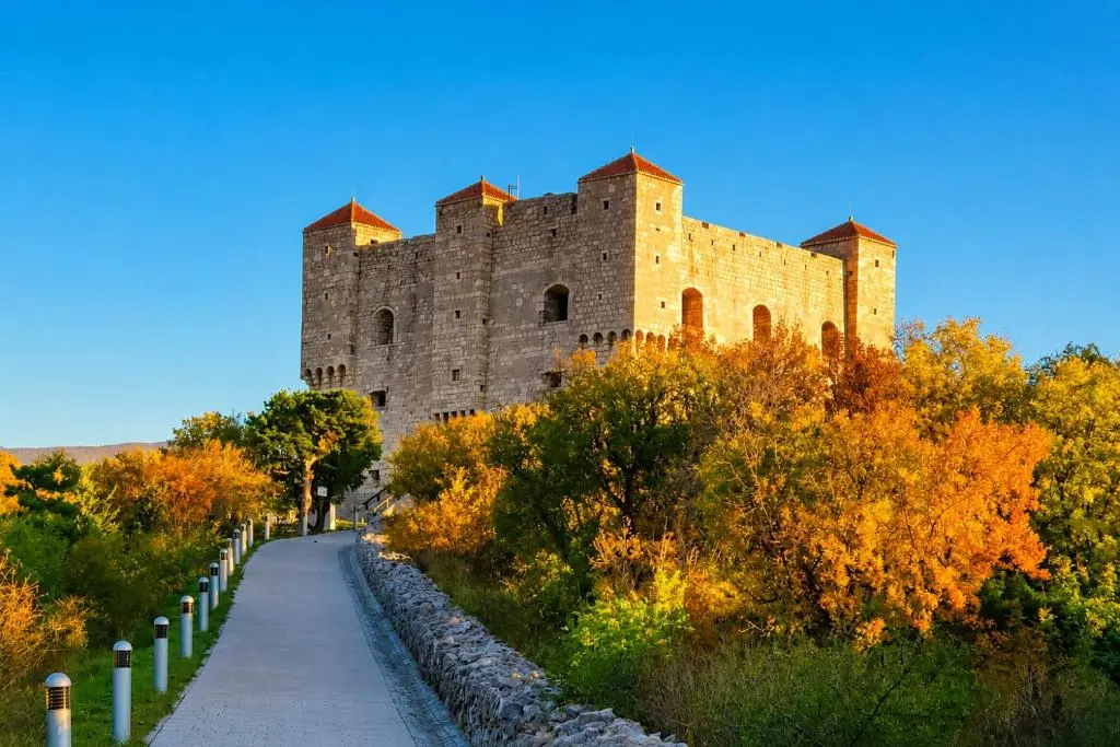 Nehaj Fortress above Senj in warm light